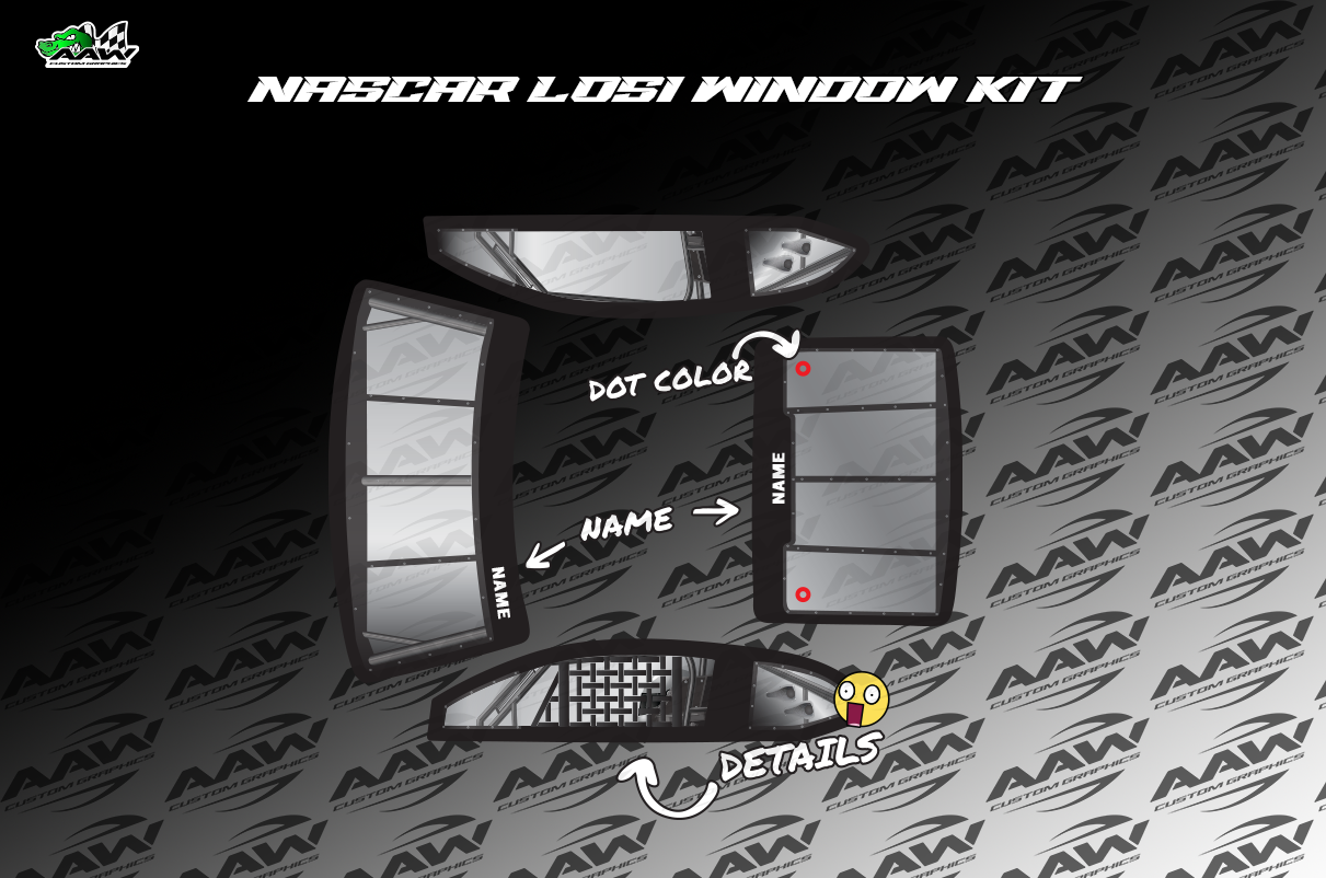 R/C Losi Nascar 1/12 Window Kit