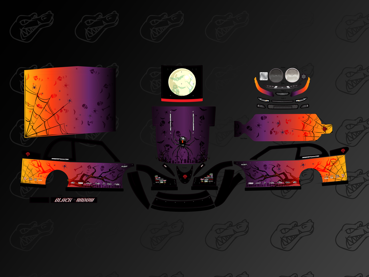 "Black Widow" Losi 22 Late Model Wrap My Store