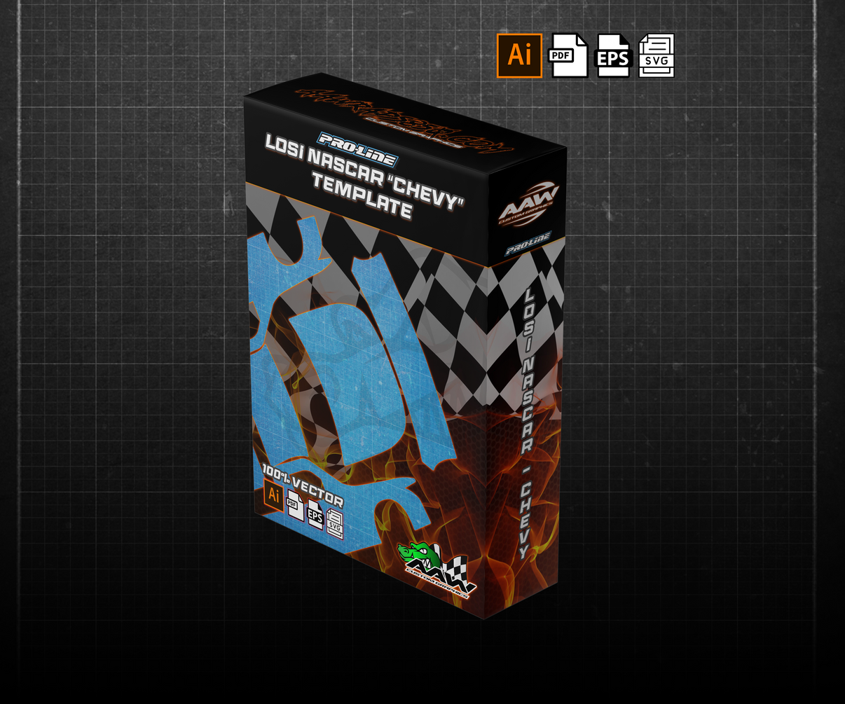 Losi Nascar "Pro-Line Chevy Truck" Wrap Template AAW