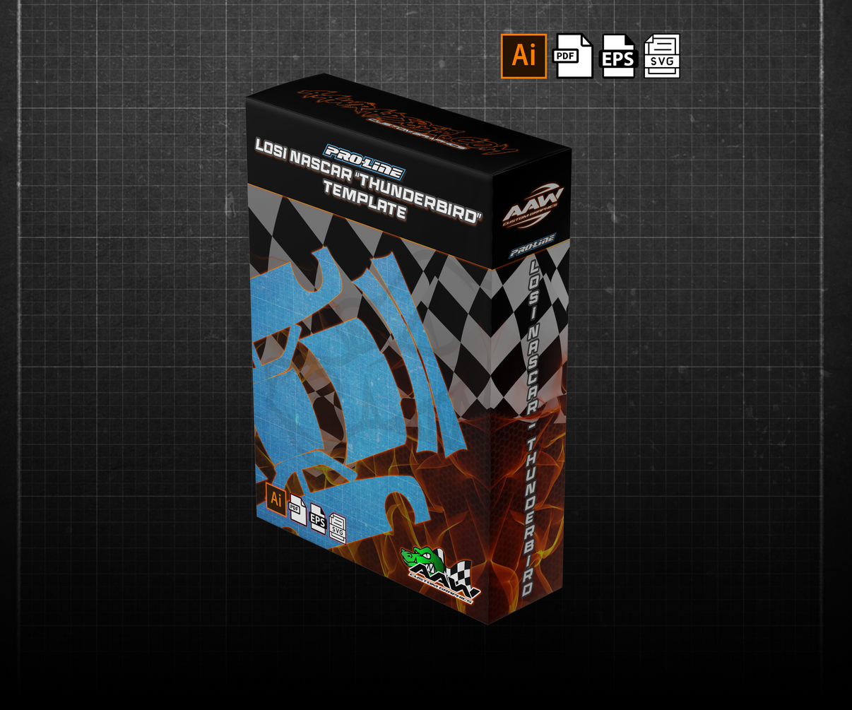 Losi Nascar "Pro-Line Thunderbird" Wrap Template AAW