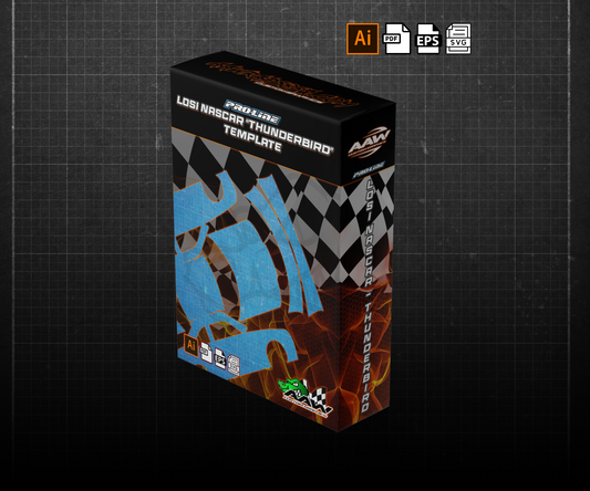 Losi Nascar "Pro-Line Thunderbird" Wrap Template AAW