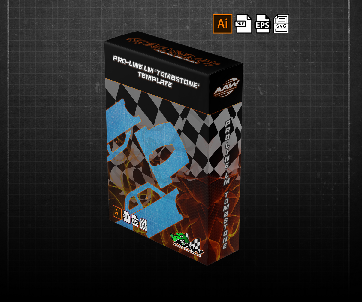 Pro-Line Late Model "Tombstone" Wrap Template AAW